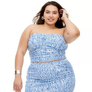 Diane Von Furstenberg x Target / Blue Sea Twig Tube Tank Top / Size: 2X / Spring